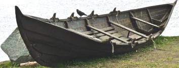 Photo d'une barque à Sigtuna, Suède (ma photo)